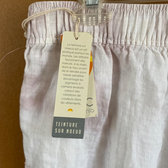 C & C California Linen Wide Leg Cropped Pants Size Large - Picture 5 of 8